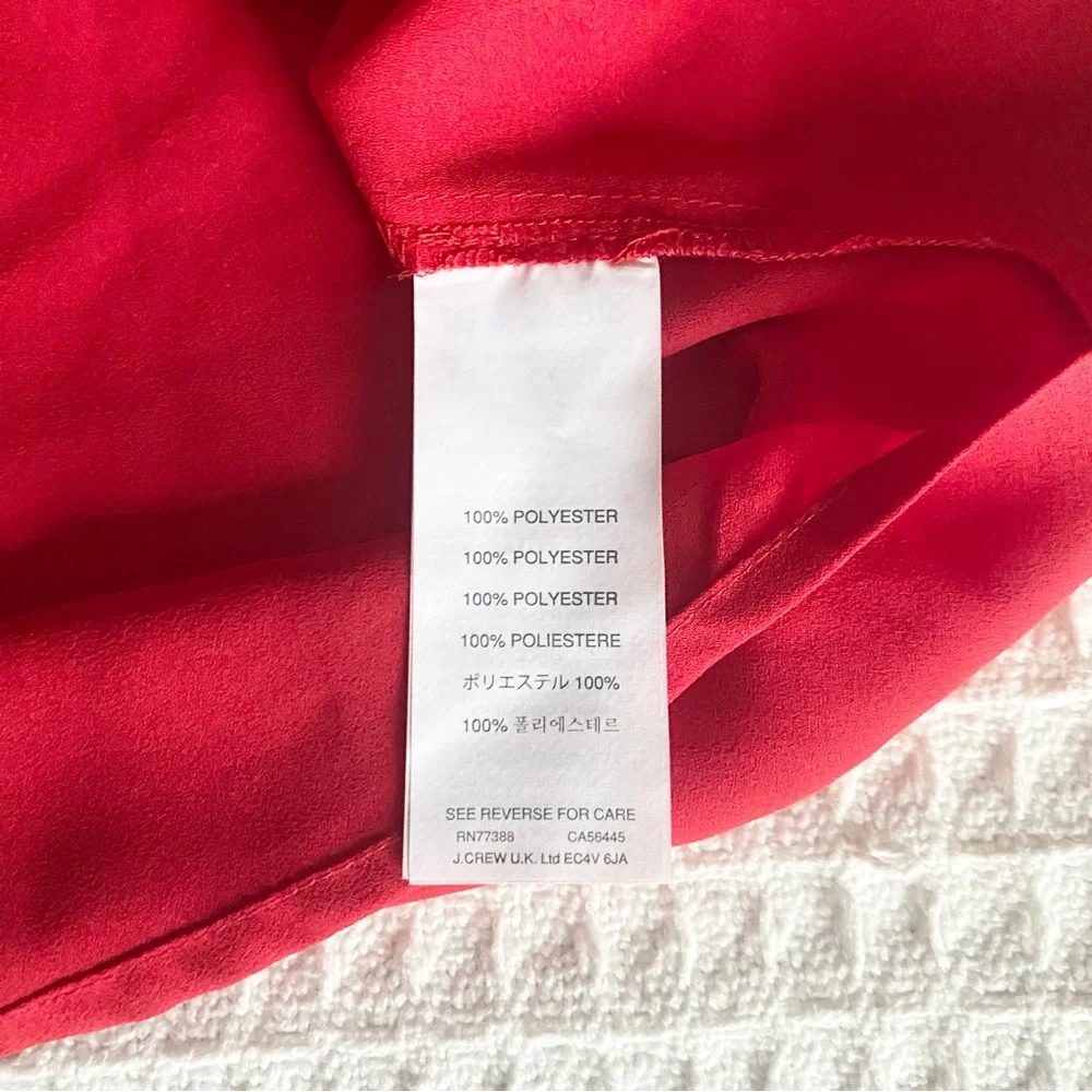 J. Crew red cap sleeve Blouse size 4T